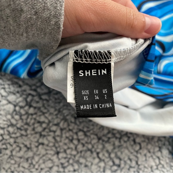 Mock neck Marble Fitted Long Sleeve, XS - Picture 4 of 4